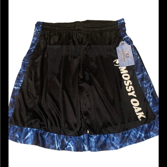 Mossy Oak Other - Mossy Oak Men’s Fishing Shorts Black w Blue Trim NWT Size Medium